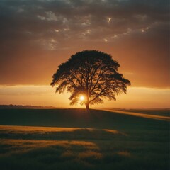 tree in sunset