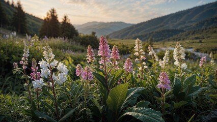 flowers in the mountains