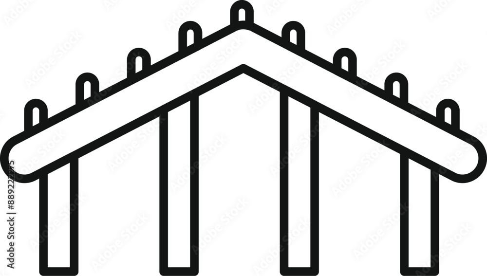 Aufkleber simple icon of a climbing frame structure found in a playground