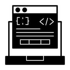 Code Processor Vector Icon Design