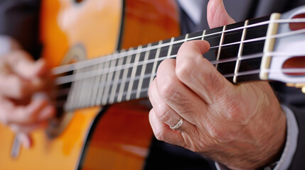 Obraz premium close-up of an Argentine tango guitarist