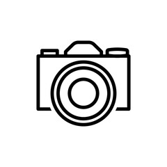 Illustration showing a black camera icon on a white background