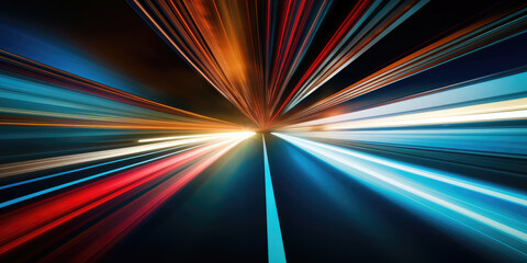 High-Speed Light Burst on Dark Background