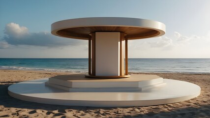 Obraz premium clock on the beach