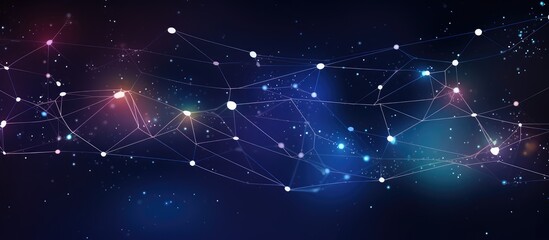 Fototapeta premium Abstract Cosmic Network Connections Background