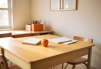 3d school or office desk illustration