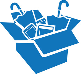 Lost and found icon vector illustration, box icon, umbrella icon, book icon, mobile icon. book, umbrella, mobile, phone lost icon, found icon.