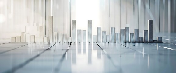 Clean and precise bar graph showcasing a significant surge in stock values against a pristine white surface.