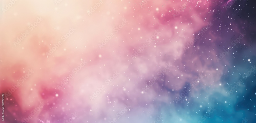 Poster Abstract Cosmic Sky with Vibrant Colors