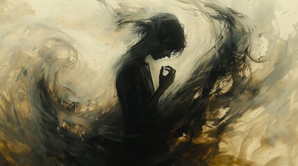Fototapeta premium emotional state, cry of the soul