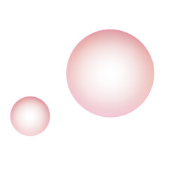 Floating pink bubble, cute cartoon 3D emoji emoticon decoration, sticker. represent soap suds, carbonation, or an effervescent personality.