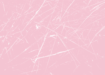 Grunge scratched background in pastel pink and white 