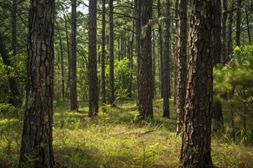 Naklejka premium National Forest: Pine Trees Landscape in Sam Houston Forest #6