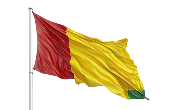 The National Flag of Mali Waving in the Wind