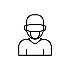 Surgeon outline icons, minimalist vector illustration ,simple transparent graphic element .Isolated on white background