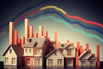Obraz premium Housing Market Trends and Analysis Illustration