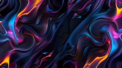 Obraz premium black background wallpaper , neon lights wallpaper , dark wallpaper with neon accents , abstract neon wallpaper