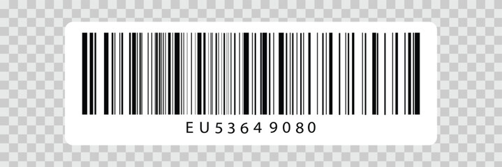 Barcode icon isolated on white background. Realistic Bar code template illustration. Commerce icon