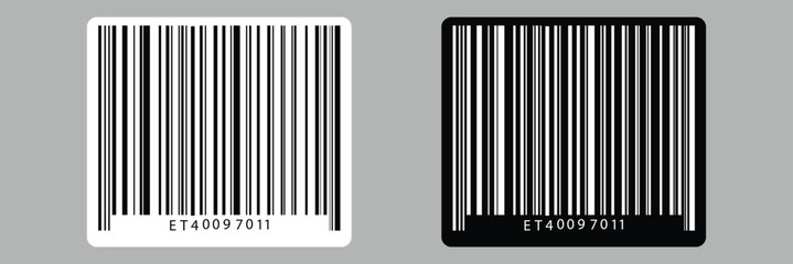 Barcode icon isolated on white background. Realistic Bar code template illustration. Commerce icon