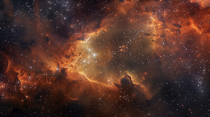 Fototapeta premium Detailed Nebulae and Star Clusters of the Milky Way Seen through Deep Space Observatory