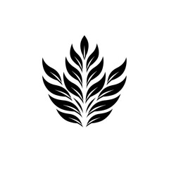 Obraz premium Tropical leaf silhouette. Best for graphic design.