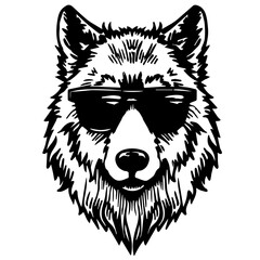 Obraz premium Wolf SVG vector transparent background PNG clipart