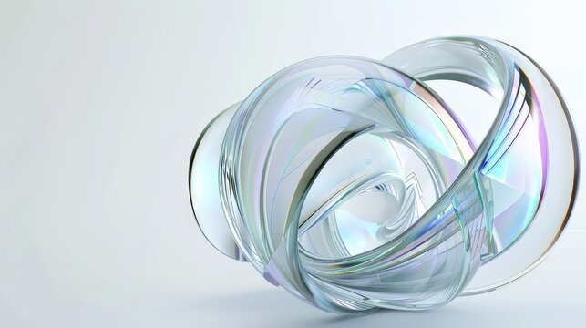 The sharp focus of this image emphasizes the unique contours and textures of the abstract glass shape.