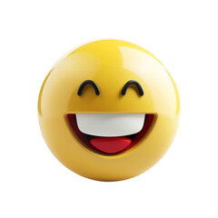 3d business face smile icon on transparent background