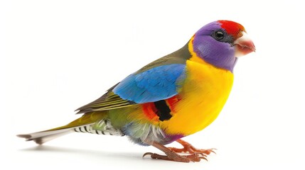 Obraz premium Gouldian Finch full body clearly photo on white background
