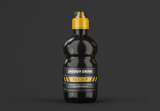 Energy Drink Bottle Mockup