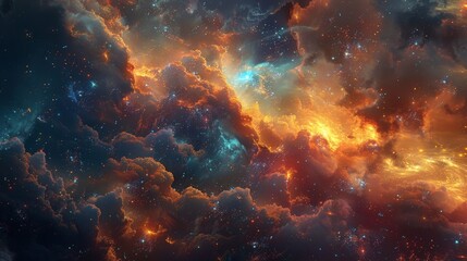 Ethereal Dreams - A Celestial and Cosmic Otherworldly Dreamscape Wallpaper with Vibrant Colors and Dynamic Lighting