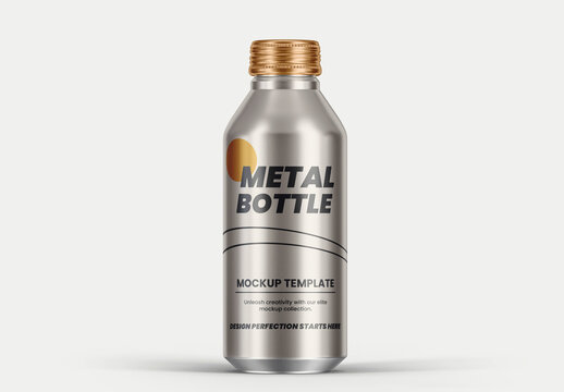 Metal Drink Bottle Mockup