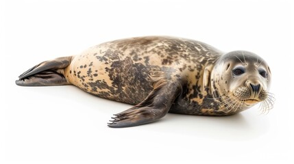 Naklejka premium Grey Seal full body on white background