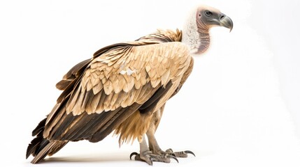Fototapeta premium Griffon Vulture full body on white background