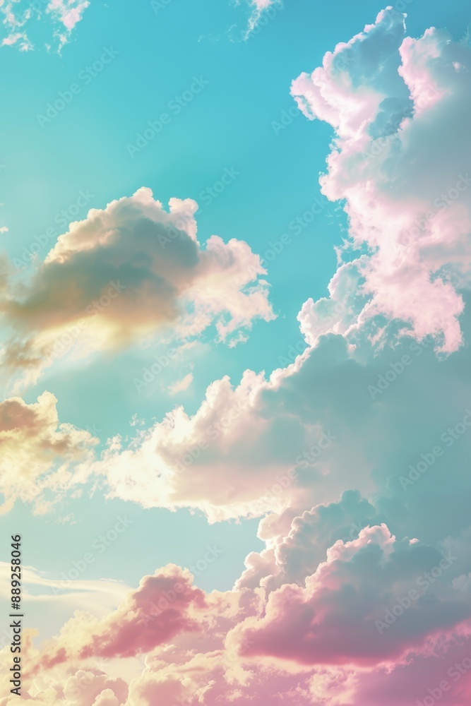 Poster the soft cloud sky subtle background pastel gradient color is used for the sky cloud nature abstract