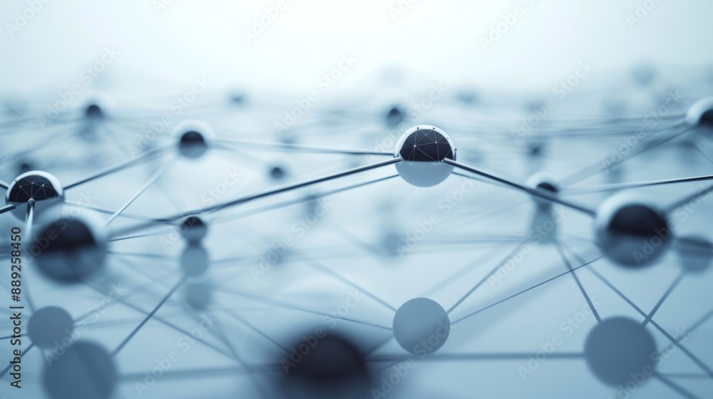 Poster point and line network connection structure data transfer. abstract technology background for 3d ren