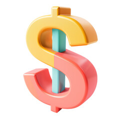 3d monetary policy icon on transparent background