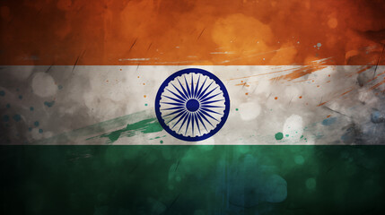 Grunge Indian Flag Texture