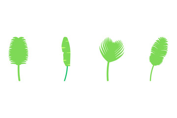 Leaf set icon. Nature herb design
