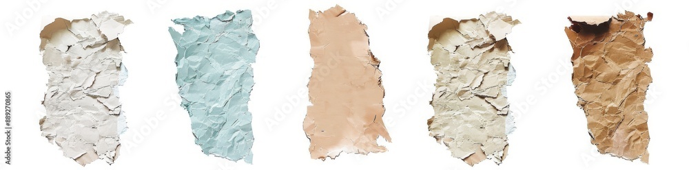Poster the border of ripped paper is isolated on a transparent background in a hyperrealistic manner