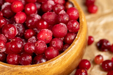 sweet and sour quick-frozen cranberry harvest
