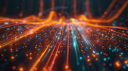 Obraz premium Dynamic Neon Light Trails