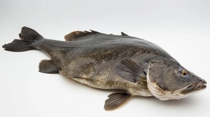 Fototapeta premium Halibut full body on white background