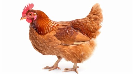 Fototapeta premium Hamburg Chicken full body on white background