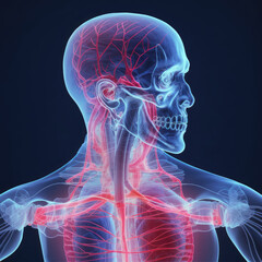 Detailed Human Circulatory System Illustration