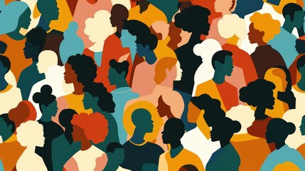 Colorful picture of people, background, art
