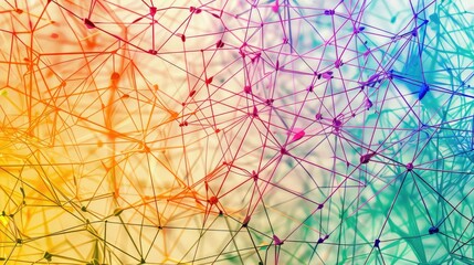 A space full of colors - a nebula of colored fibers. Concept of neurodiversity represented by abstract