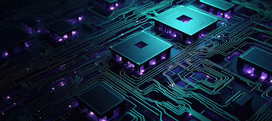 Fototapeta premium Advanced Circuitry: The Heart of Modern Technology