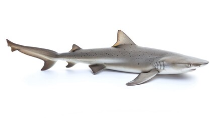 Kitefin Shark full body on white background