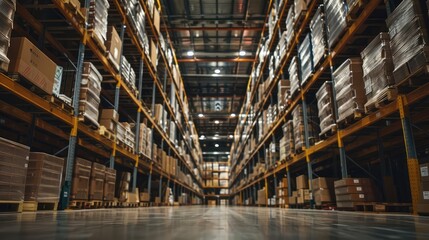An organized warehouse interior shows efficiency